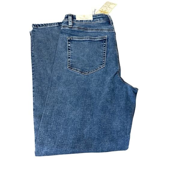 Tommy Bahama High-Rise Straight-Leg Jeans Med Azul Wash Womens Size 8 New - Picture 1 of 5